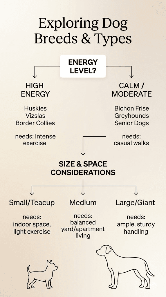 Illustration: choosing your first dog wisely as a beginner